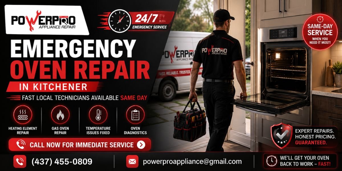 Emergency oven repair service in Kitchener
