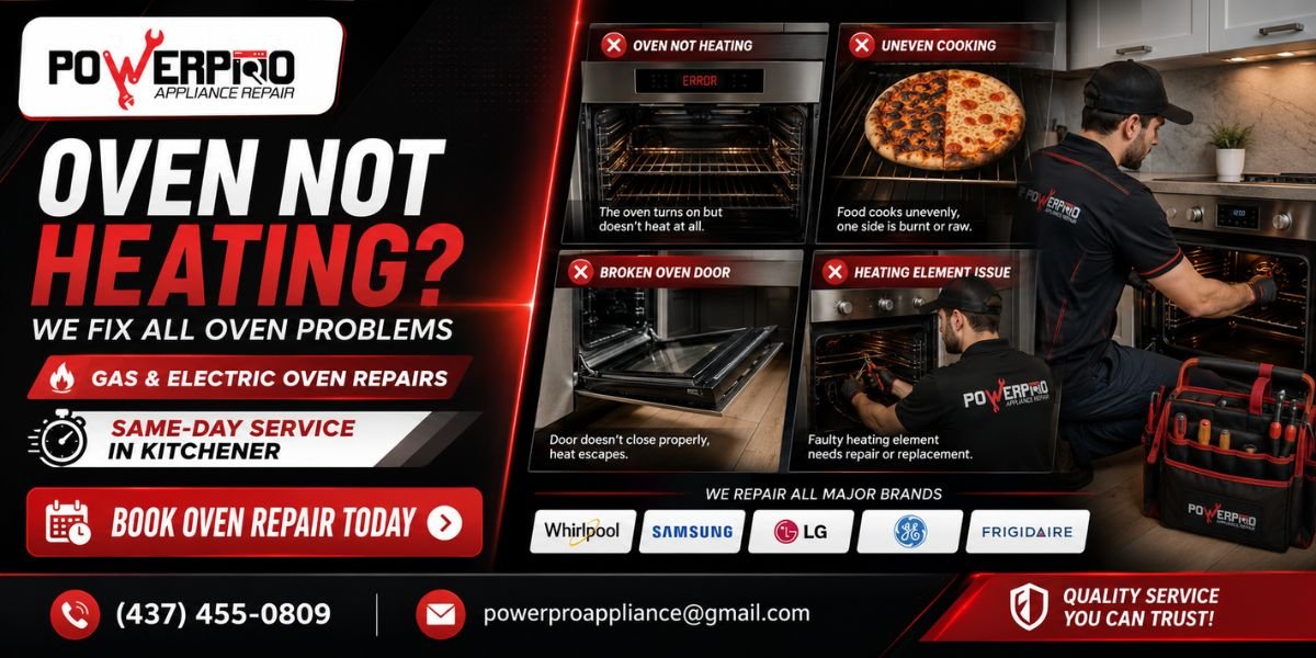 oven not heating in Kitchener